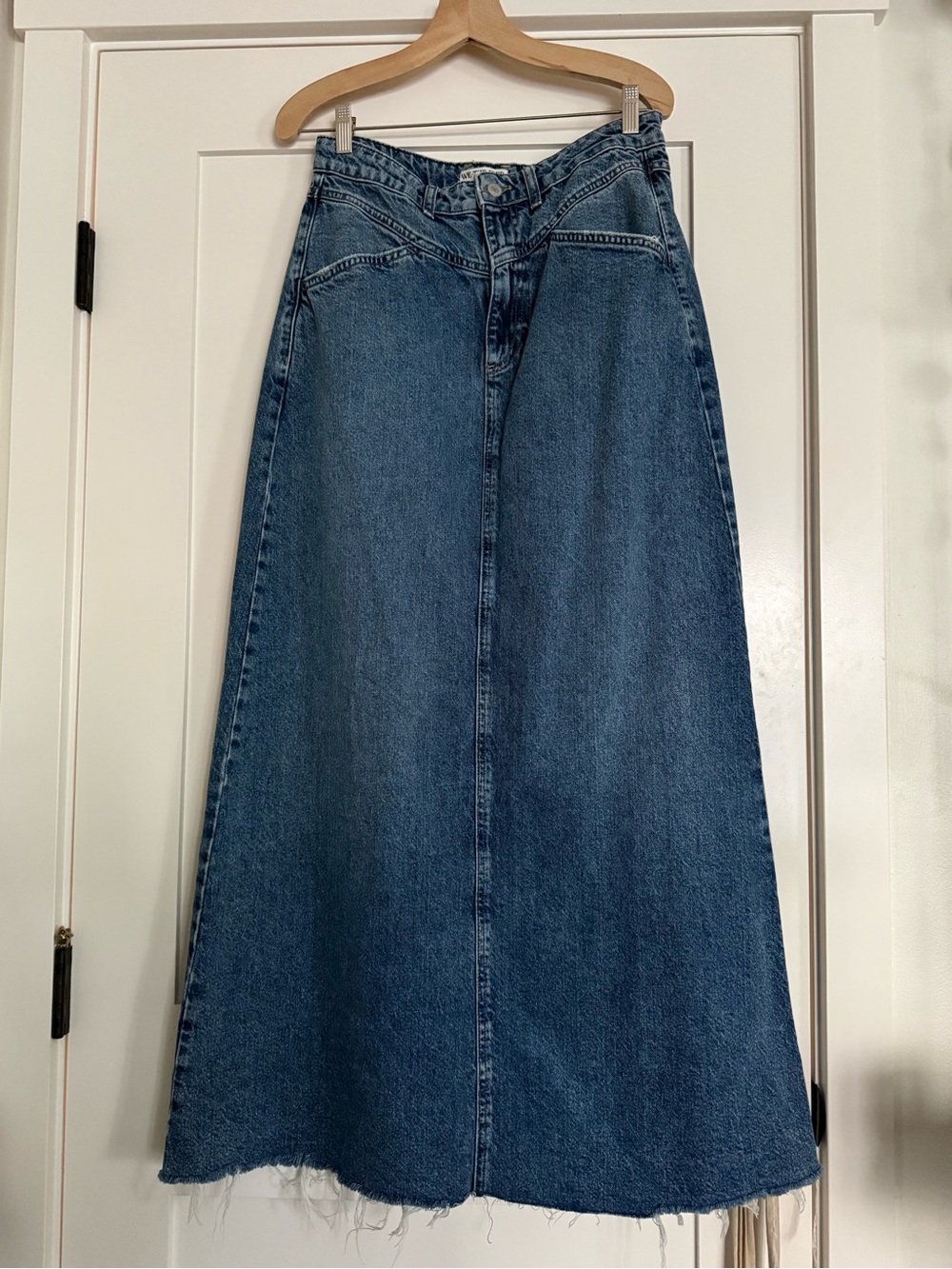 We The Free denim maxi skirt